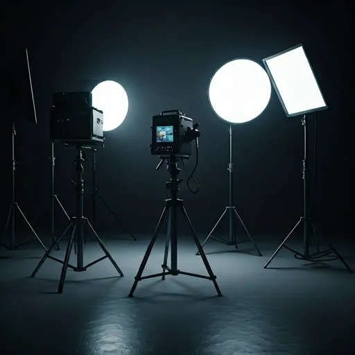 Cinematic production studio background
